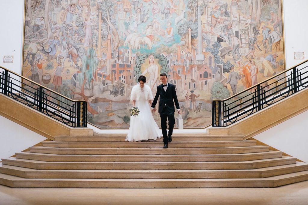 Photo de mariage à la mairie de Puteaux